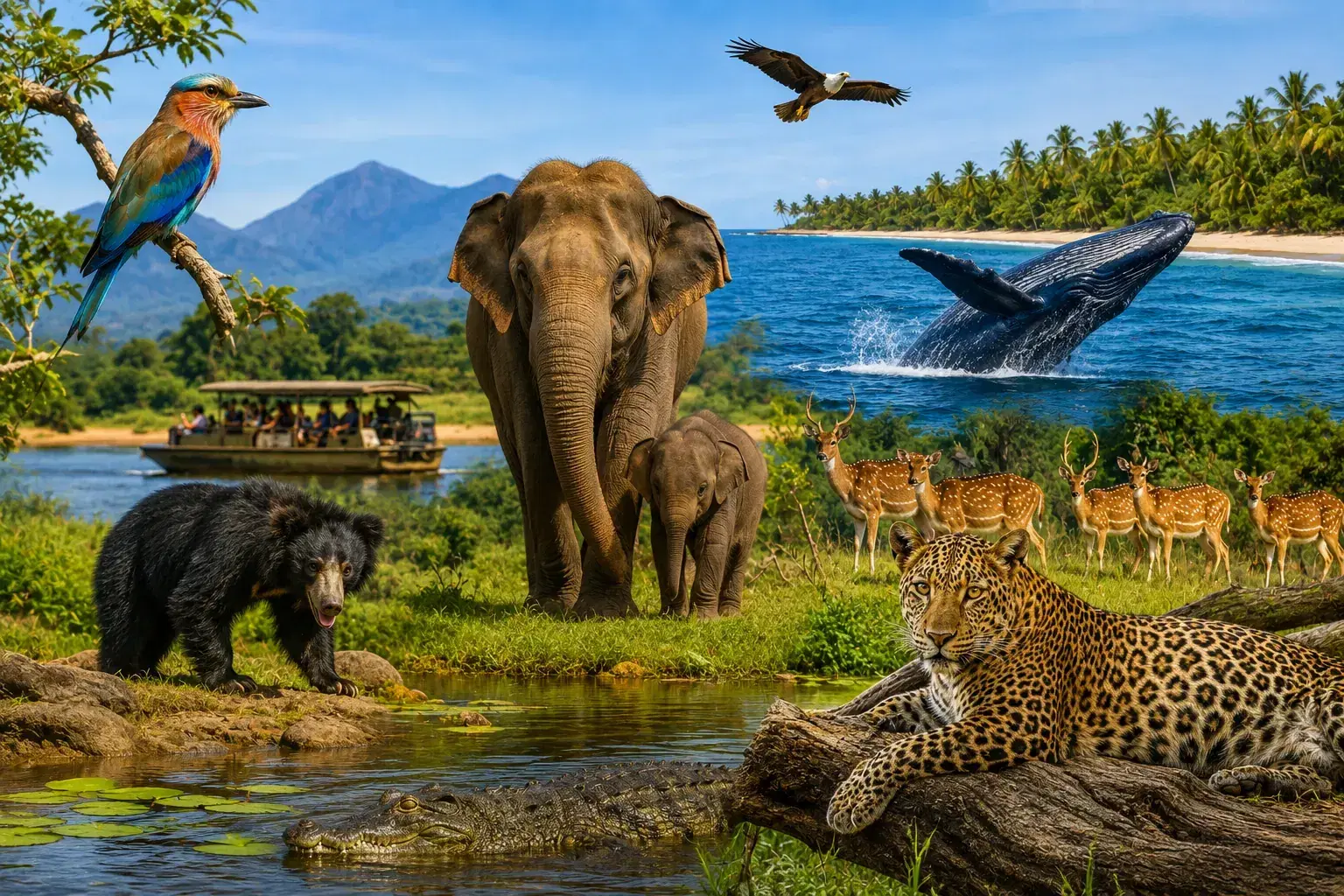 Leopard resting in a Sri Lankan national park